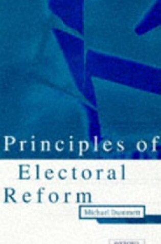 Cover of Principles of Electoral Reform