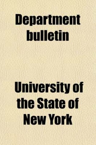 Cover of Department Bulletin