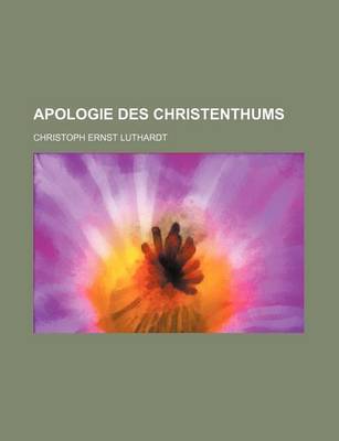 Book cover for Apologie Des Christenthums