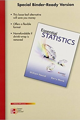 Cover of Loose Leaf Version for Essential Statistics with Formula Card & Data CD