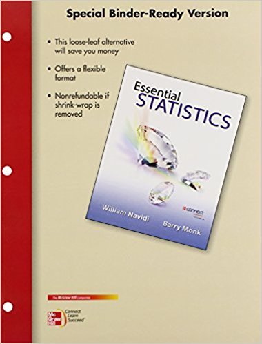 Book cover for Loose Leaf Version for Essential Statistics with Formula Card & Data CD