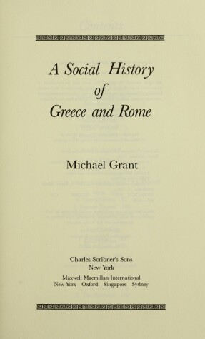 Book cover for A Social History of Greece and Rome