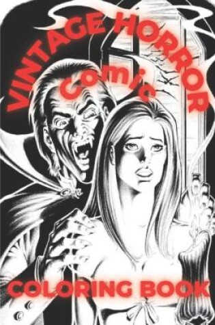 Cover of Vintage Horror Comic Coloring Book