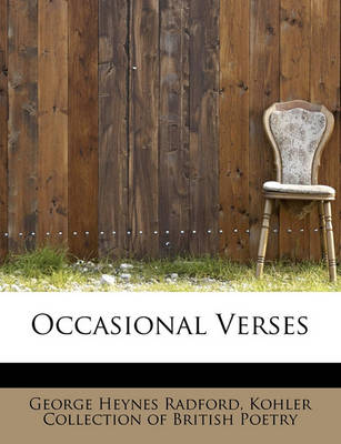 Book cover for Occasional Verses