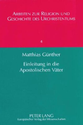 Cover of Einleitung in Die Apostolischen Vaeter