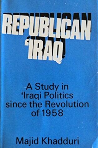 Cover of Republican Iraq