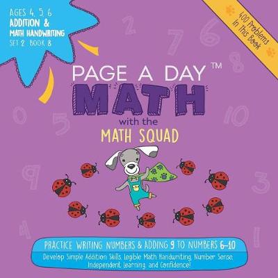 Book cover for Page a Day Math Addition & Math Handwriting Book 8 Set 2