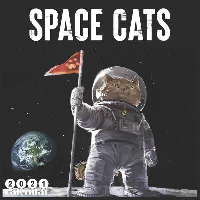 Book cover for Space Cats 2021 Calendar