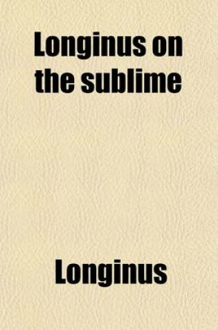 Cover of Longinus on the Sublime