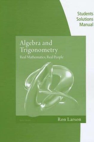 Cover of Student Solutions Manual for Algebra and Trigonometry: Real Mathematics, Real People