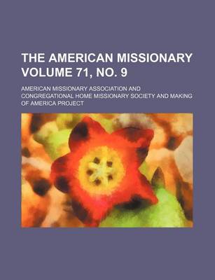 Book cover for The American Missionary Volume 71, No. 9