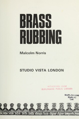 Cover of Brass Rubbing