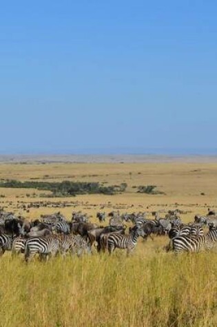 Cover of A Huge Herd of Zebras on the Plains of Kenya in Africa, for the Love of Animals