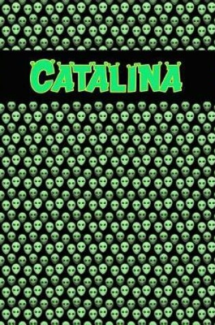 Cover of 120 Page Handwriting Practice Book with Green Alien Cover Catalina