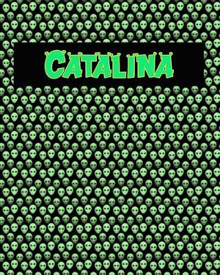 Cover of 120 Page Handwriting Practice Book with Green Alien Cover Catalina