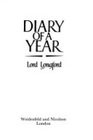 Cover of Diary of a Year