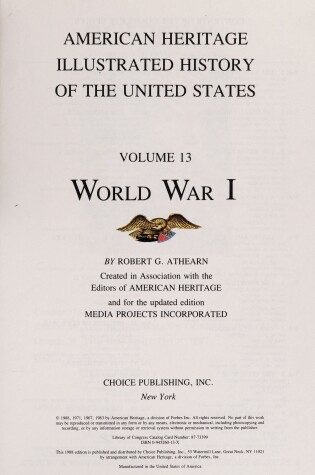 Cover of American Heritage Illustrated History of the United States Vol. 13