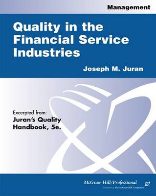 Book cover for Quality in the Financial Services Industries