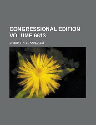 Book cover for Congressional Edition Volume 6613