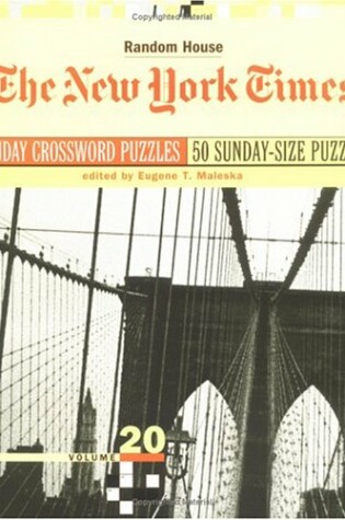 Cover of New York Times Sunday Crossword Puzzles, Volume 20