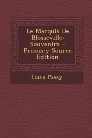 Cover of Le Marquis de Blosseville