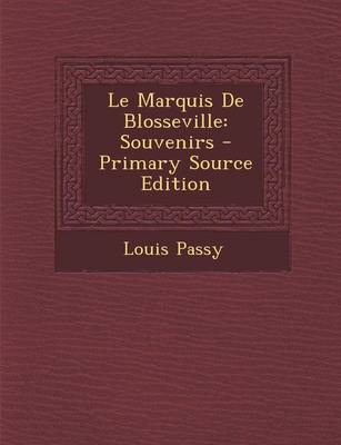 Book cover for Le Marquis de Blosseville