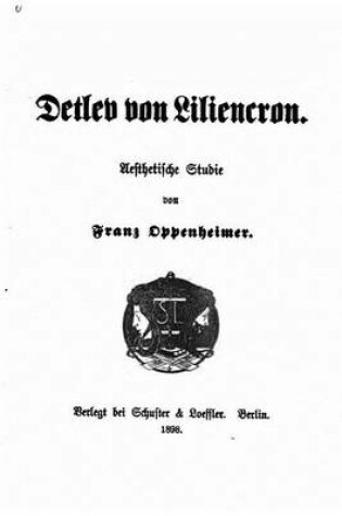 Cover of Detlev von Liliencron, Aesthetische Studie