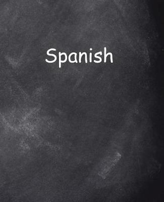 Book cover for School Composition Book Spanish Language Chalkboard Style 200 Pages