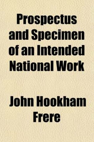 Cover of Prospectus and Specimen of an Intended National Work