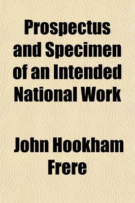 Book cover for Prospectus and Specimen of an Intended National Work