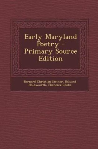 Cover of Early Maryland Poetry