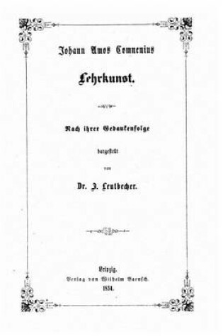 Cover of Johann Amos Comnenius lehrkunst