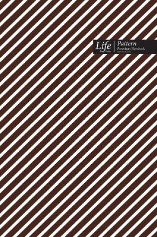 Cover of Striped Pattern Composition Notebook, Dotted Lines, Wide Ruled Medium Size 6 x 9 Inch (A5), 144 Sheets Coffee Cover