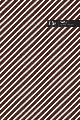 Book cover for Striped Pattern Composition Notebook, Dotted Lines, Wide Ruled Medium Size 6 x 9 Inch (A5), 144 Sheets Coffee Cover