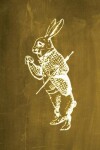 Book cover for Alice in Wonderland Chalkboard Journal - White Rabbit (Yellow)
