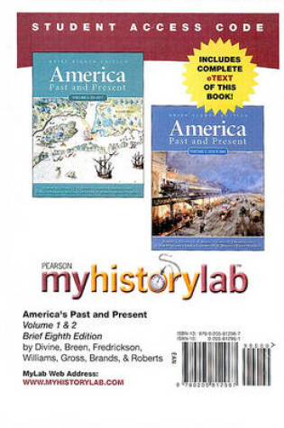 Cover of MyLab History with Pearson eText -- Standalone Access Card -- for America Past and Present, Brief, Volumes 1 or 2