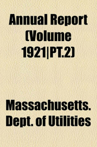 Cover of Annual Report (Volume 1921-PT.2)