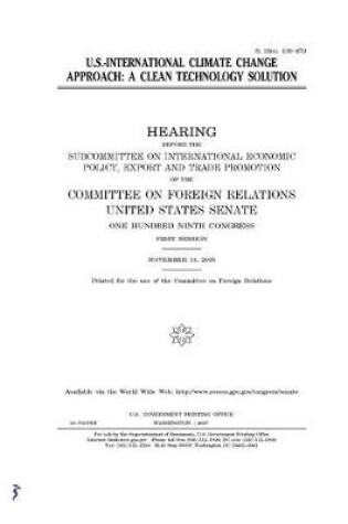 Cover of U.S.-international climate change approach