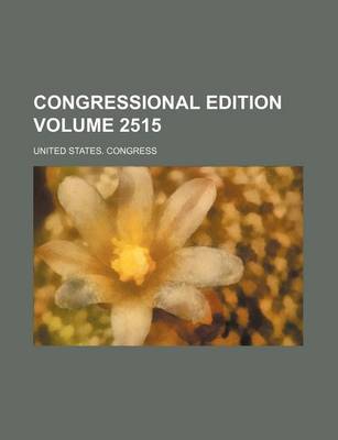 Book cover for Congressional Edition Volume 2515