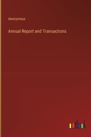 Cover of Annual Report and Transactions