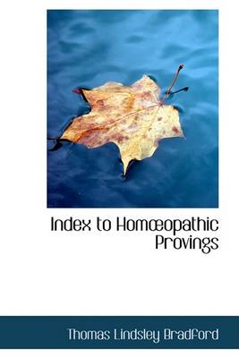 Book cover for Index to Hom Opathic Provings