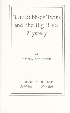 Book cover for Bobbsey Twins 00: The Big River Mystery