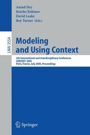 Cover of Modeling and Using Context