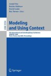 Book cover for Modeling and Using Context