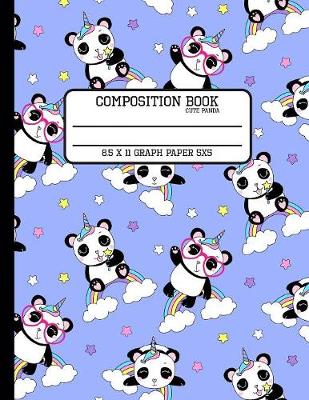 Book cover for Composition Book Cute Panda Graph Paper 5x5