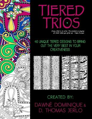 Book cover for Tiered Trios, Adult Coloring Book