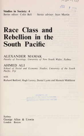 Book cover for Race, Class and Rebellion in the South Pacific