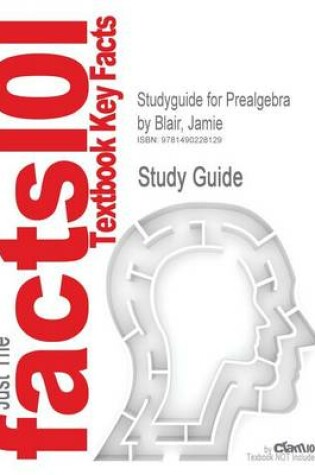 Cover of Studyguide for Prealgebra by Blair, Jamie, ISBN 9780321756459