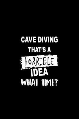Book cover for Cave Diving That's a Horrible Idea What Time?