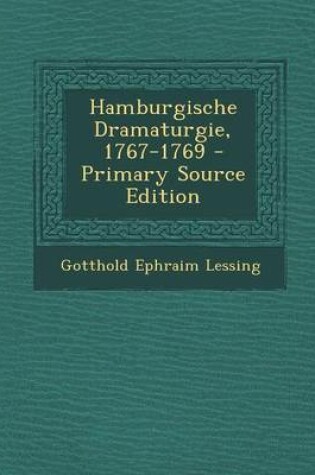 Cover of Hamburgische Dramaturgie, 1767-1769